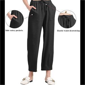 Meomua nice baggy linen blend drawstring pants Size Medium Coastal Resort